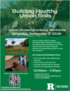Flyer for event including QR code.